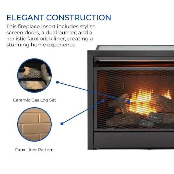 Duluth Forge Dual Fuel Ventless Gas Fireplace Insert - Image 5