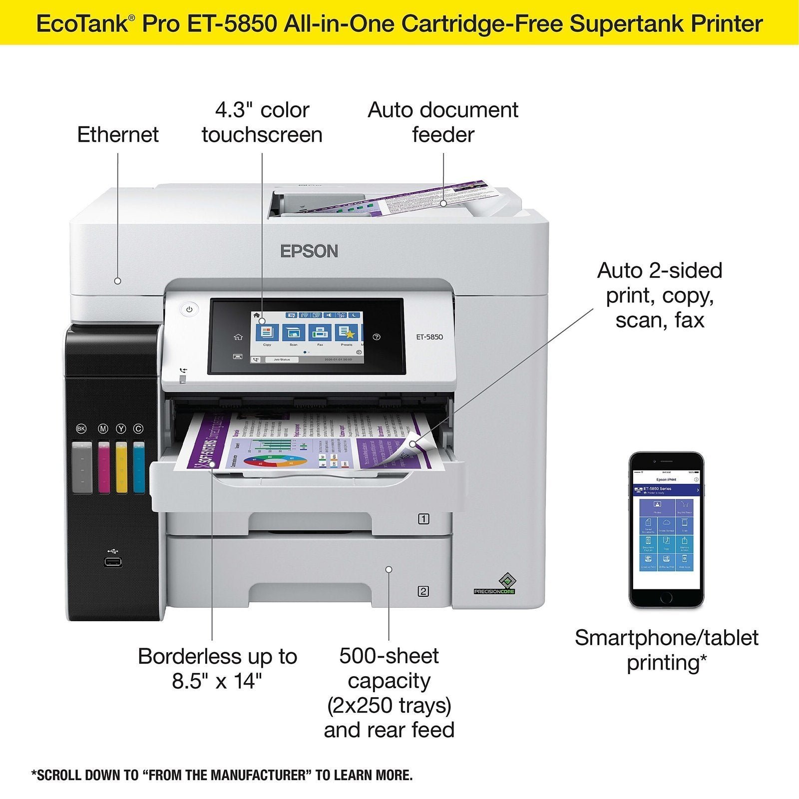 Epson EcoTank Pro ET-5850 Color Laser - Image 4