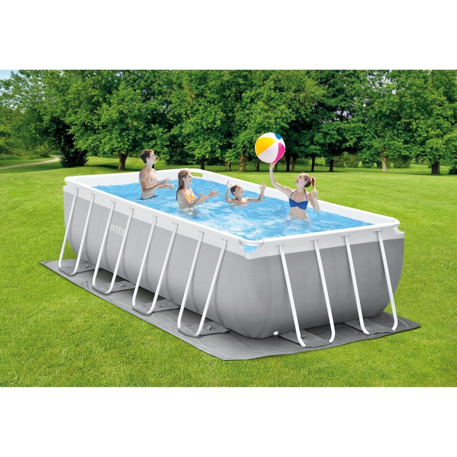 Intex 16Ft X 8Ft X 42In Prism Frame Rectangular Pool Set - Image 3