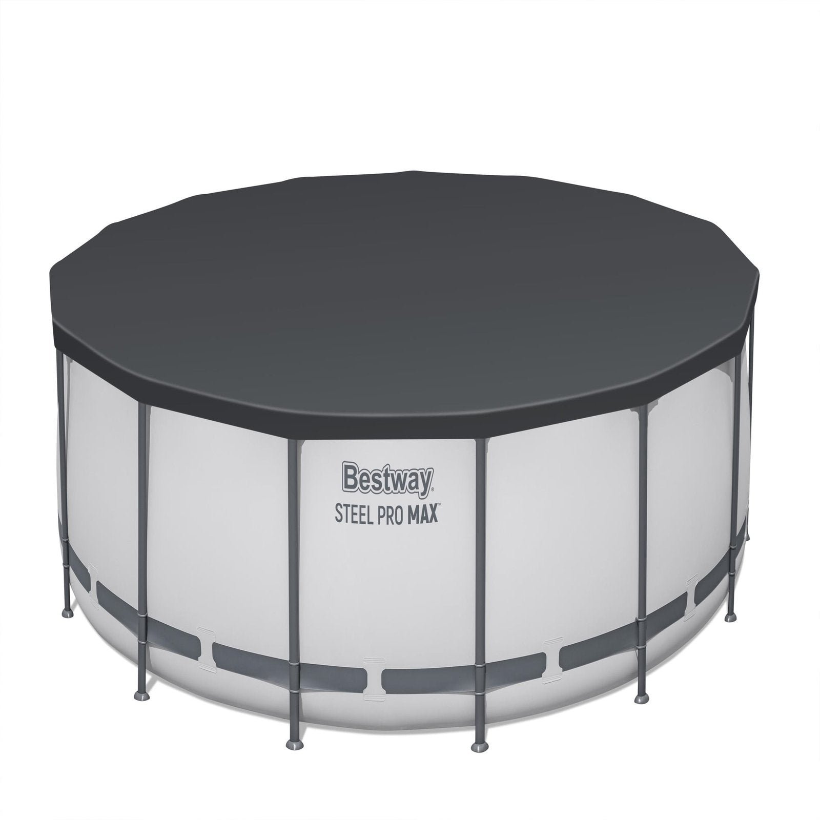 Bestway Steel Pro MAX 10 Foot x 30 Inch Round Metal Frame Above Ground Outdoor Backyard Swimming Pool Set with 330 GPH Filter Pump - Image 4