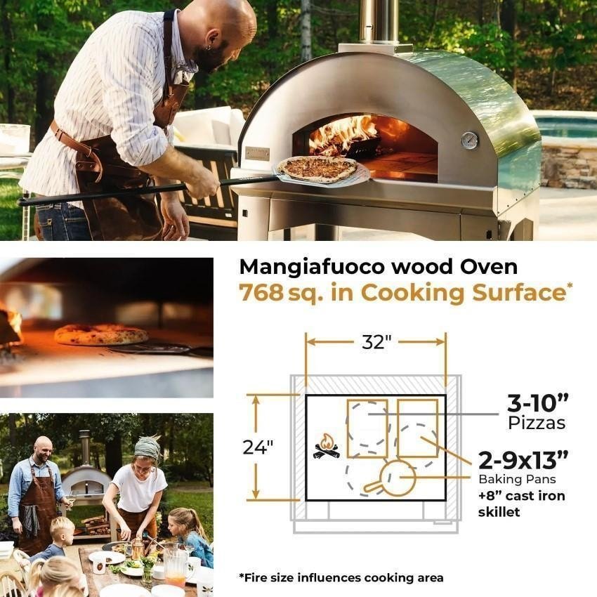 Fontana Forni Mangiafuoco Wood-Fired Pizza Oven – Anthracite – FTMF-A - Image 8