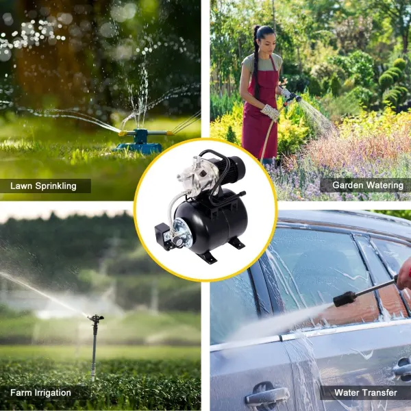 1.6HP Shallow Well Pump with 5-Gallon Pressure Tank – Automatic Water Booster, Garden & Irrigation Pump - Image 10