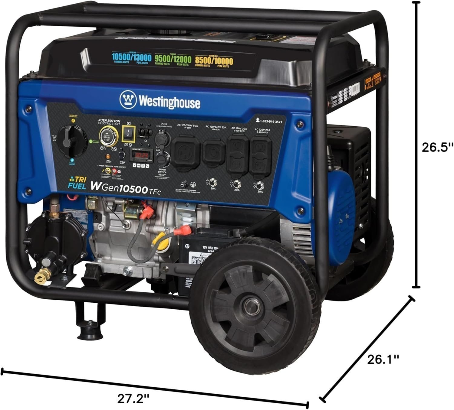 Westinghouse 13,500 Peak Watt Dual Fuel Portable Generator - Image 3