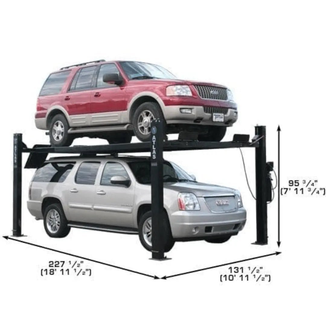 Atlas Pro9000 4 Post Lift with RJ6 Rolling Jacks - Image 3