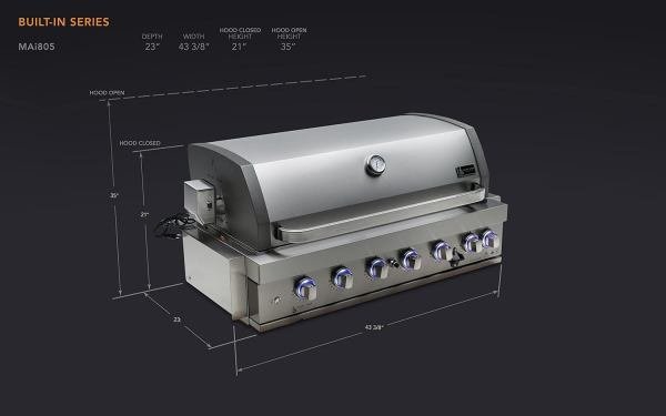 Mont Alpi 805 Built-In Gas Grill - Image 3