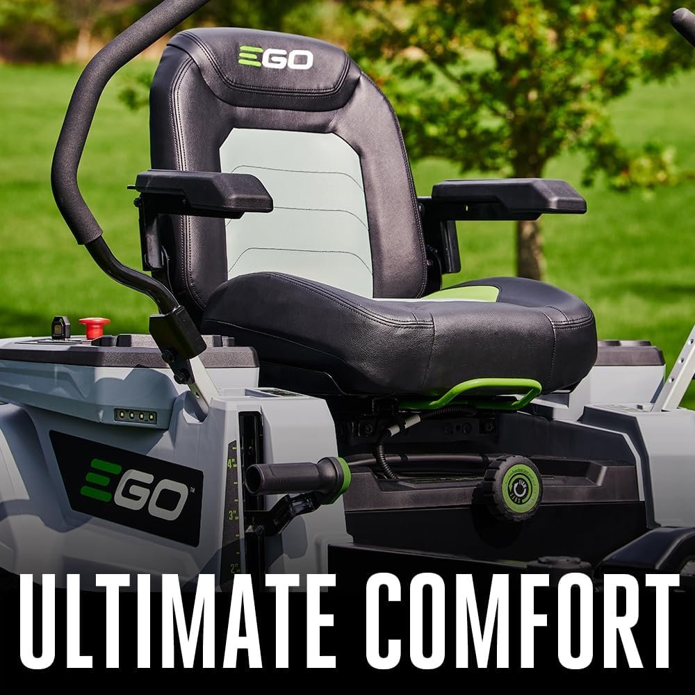 EGO Power+ Electric Riding Lawn Mower, 42″ Deck with Zero Turn Radius, Includes (4) 56V 10.0Ah Batteries and Charger ZT4204L - Image 4