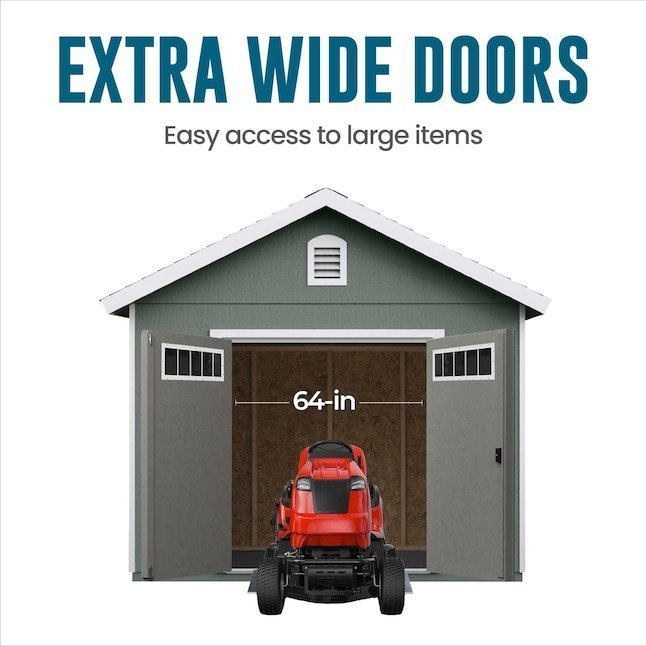 Heartland Asheville 10-ft x 12-ft Gable Style Wood Outdoor Storage Shed - Image 6