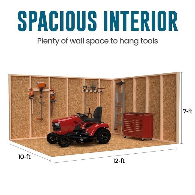 Heartland Asheville 10-ft x 12-ft Gable Style Wood Outdoor Storage Shed - Image 9