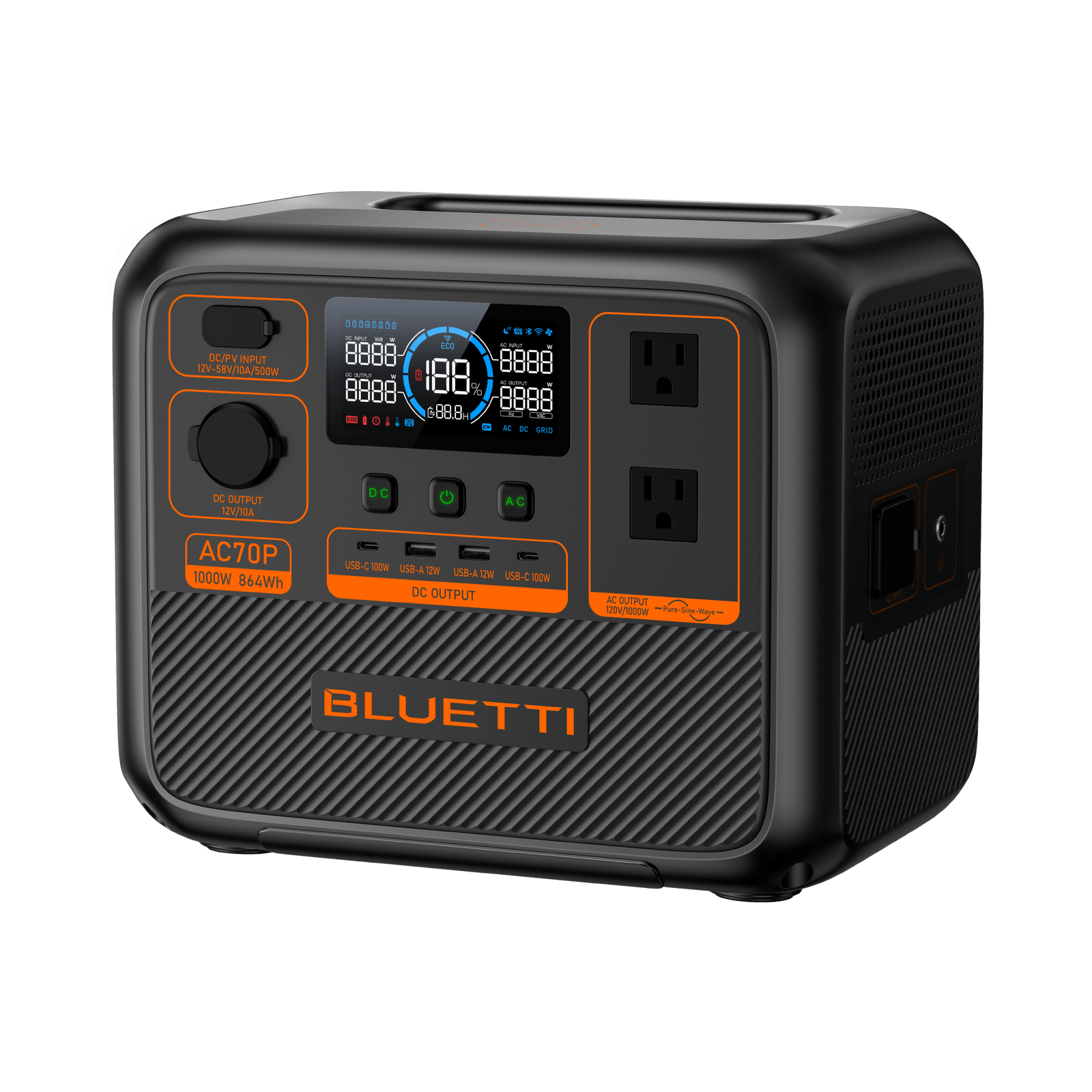 BLUETTI AC70P Portable Power Station | 1000W 864Wh - Image 5