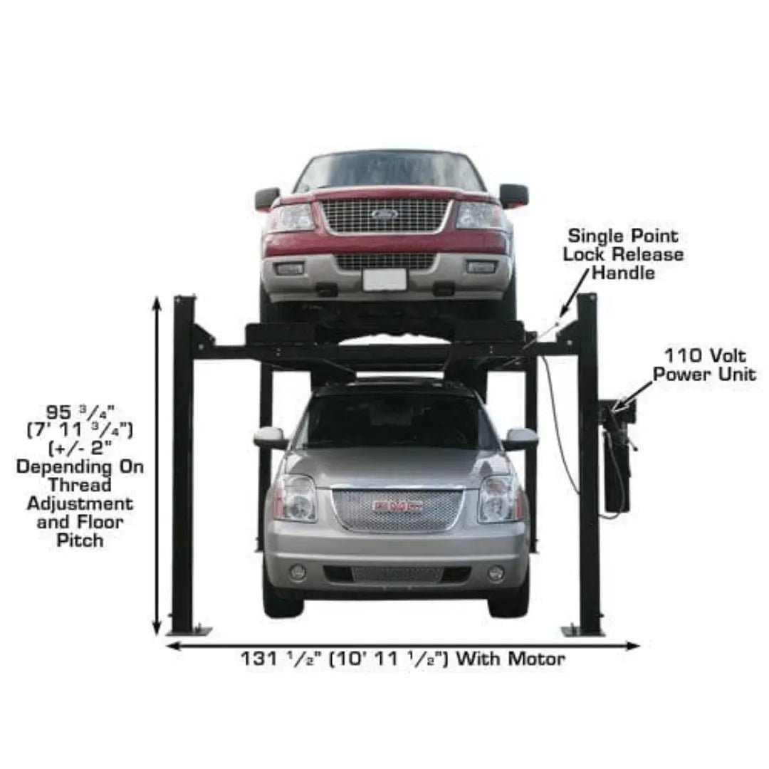 Atlas Pro9000 4 Post Lift with RJ6 Rolling Jacks - Image 4