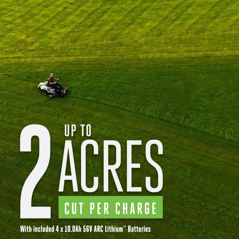EGO Power+ Electric Riding Lawn Mower, 42″ Deck with Zero Turn Radius, Includes (4) 56V 10.0Ah Batteries and Charger ZT4204L - Image 3