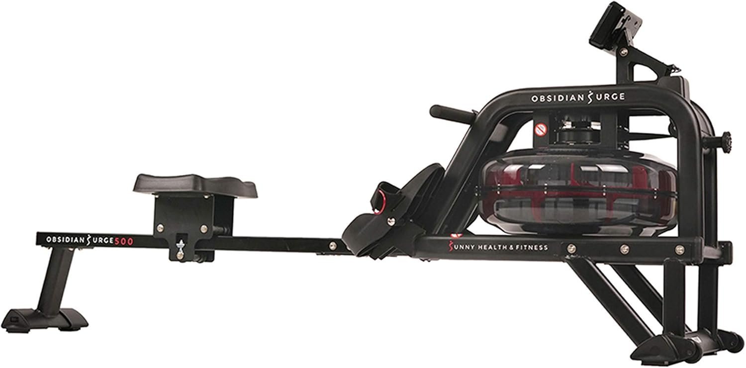 Sunny Health and Fitness Obsidian Surge Water Rowing Machine - Image 2