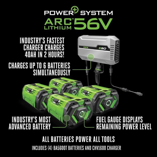 EGO Power+ Electric Riding Lawn Mower, 42″ Deck with Zero Turn Radius, Includes (4) 56V 10.0Ah Batteries and Charger ZT4204L - Image 6