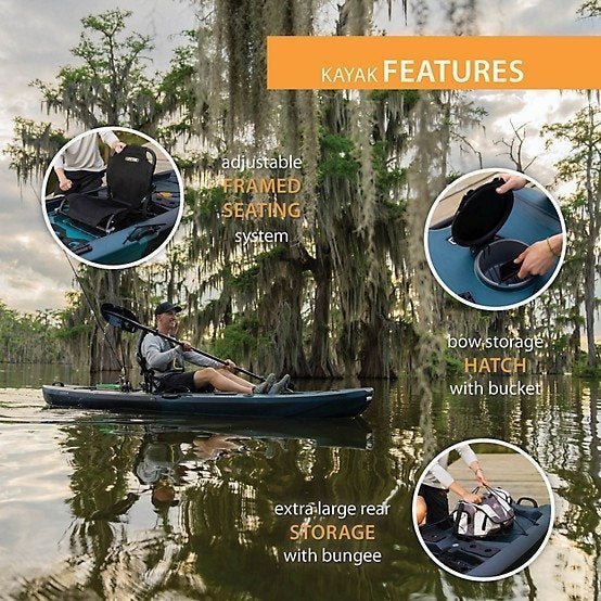 Aurora Fusion Lifetime Manta 10 ft. Sit-On-Top Angler Kayak - Image 6