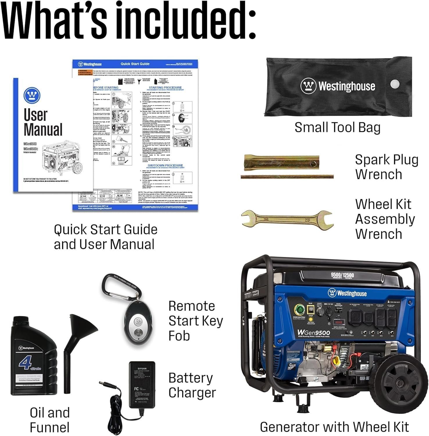 Westinghouse 9500 Peak Watt Home Backup Portable Gas Powered Generator - Image 8