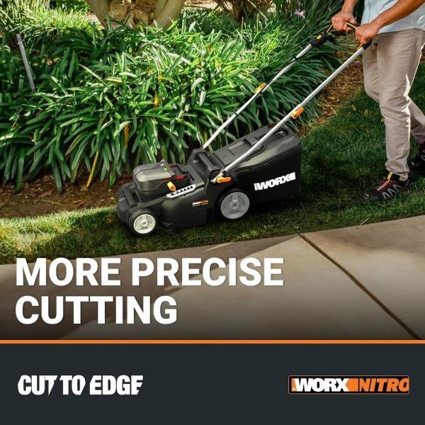 WORX Nitro 40V 16″ Cordless Lawn Mower w/Brushless Motor 2.0 & Intellicut - Image 6