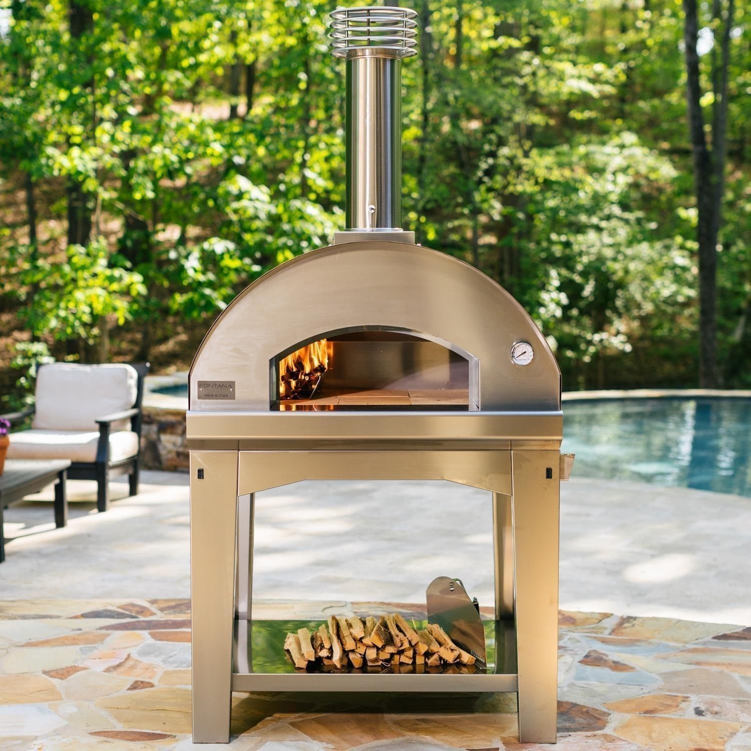 Fontana Forni Mangiafuoco Wood-Fired Pizza Oven – Anthracite – FTMF-A - Image 3