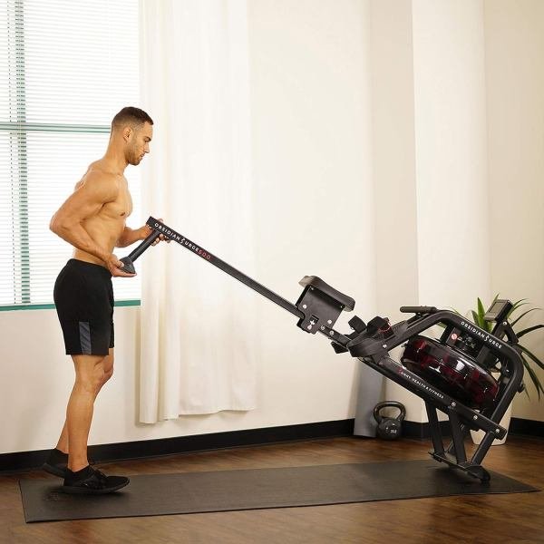 Sunny Health and Fitness Obsidian Surge Water Rowing Machine - Image 6