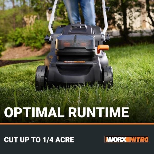 WORX Nitro 40V 16″ Cordless Lawn Mower w/Brushless Motor 2.0 & Intellicut - Image 4