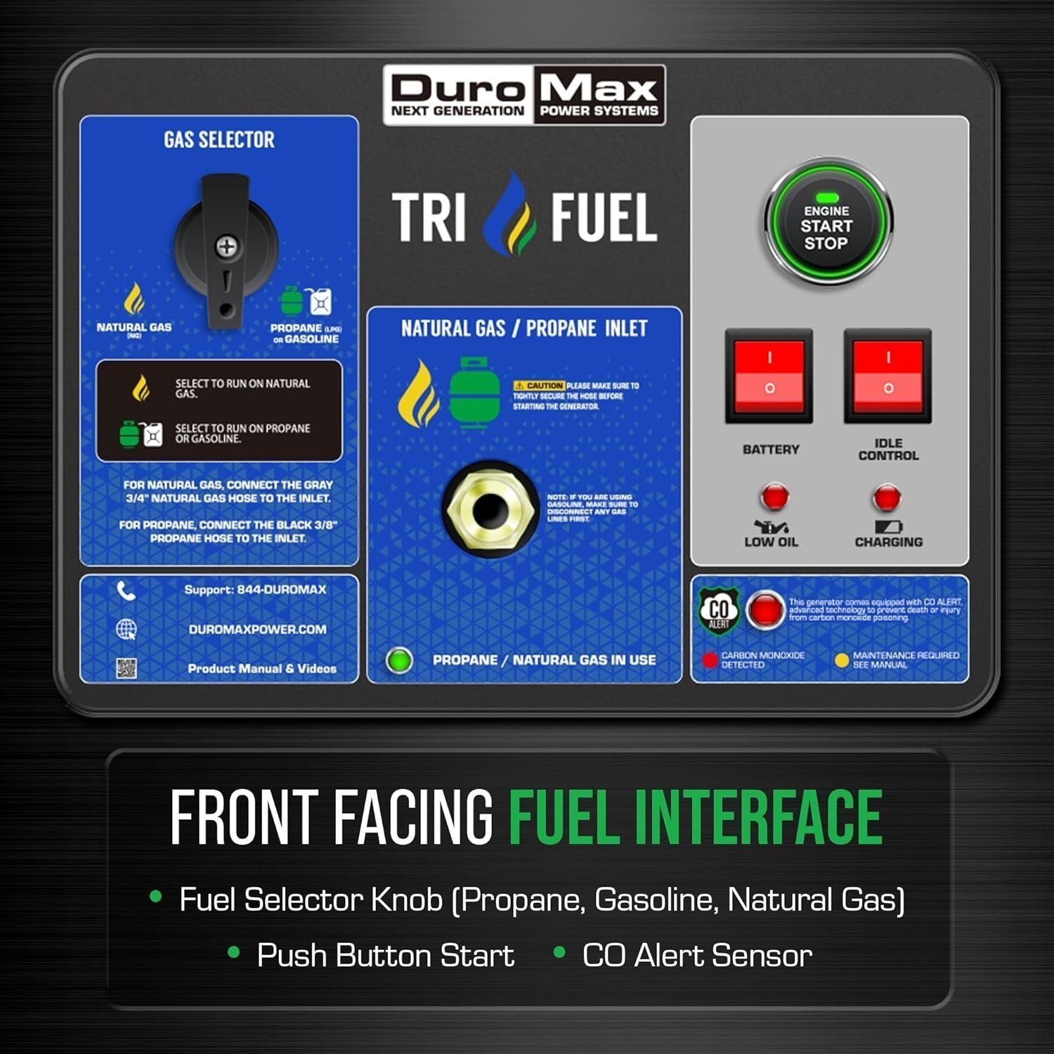 DuroMax 15,000-Watt Tri-Fuel Portable Generator XP15000HXT - Image 3