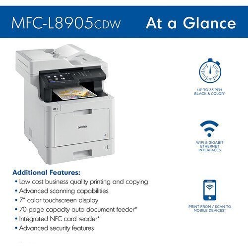 Brother MFC-L8905CDW Wireless Color Laser Printer - Image 5