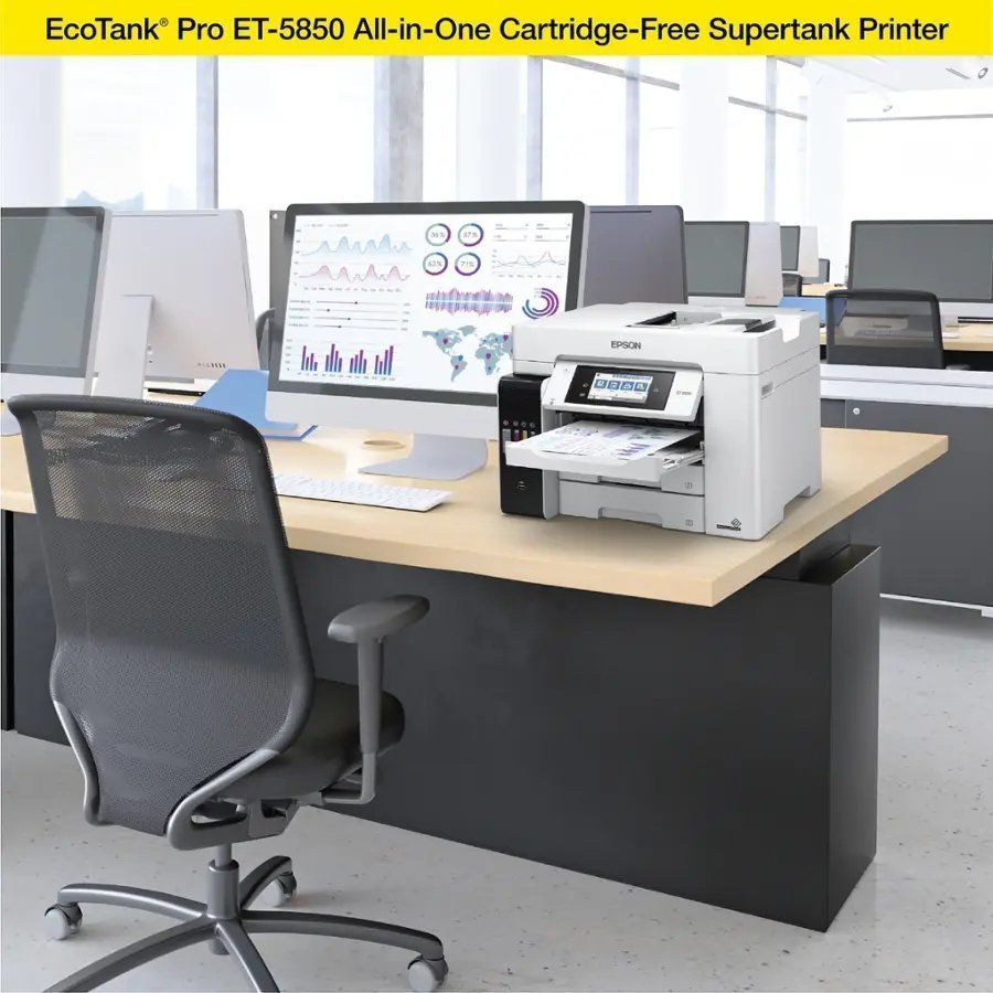 Epson EcoTank Pro ET-5850 Wireless Color All-in-One Supertank Printer C11CJ29201 - Image 11