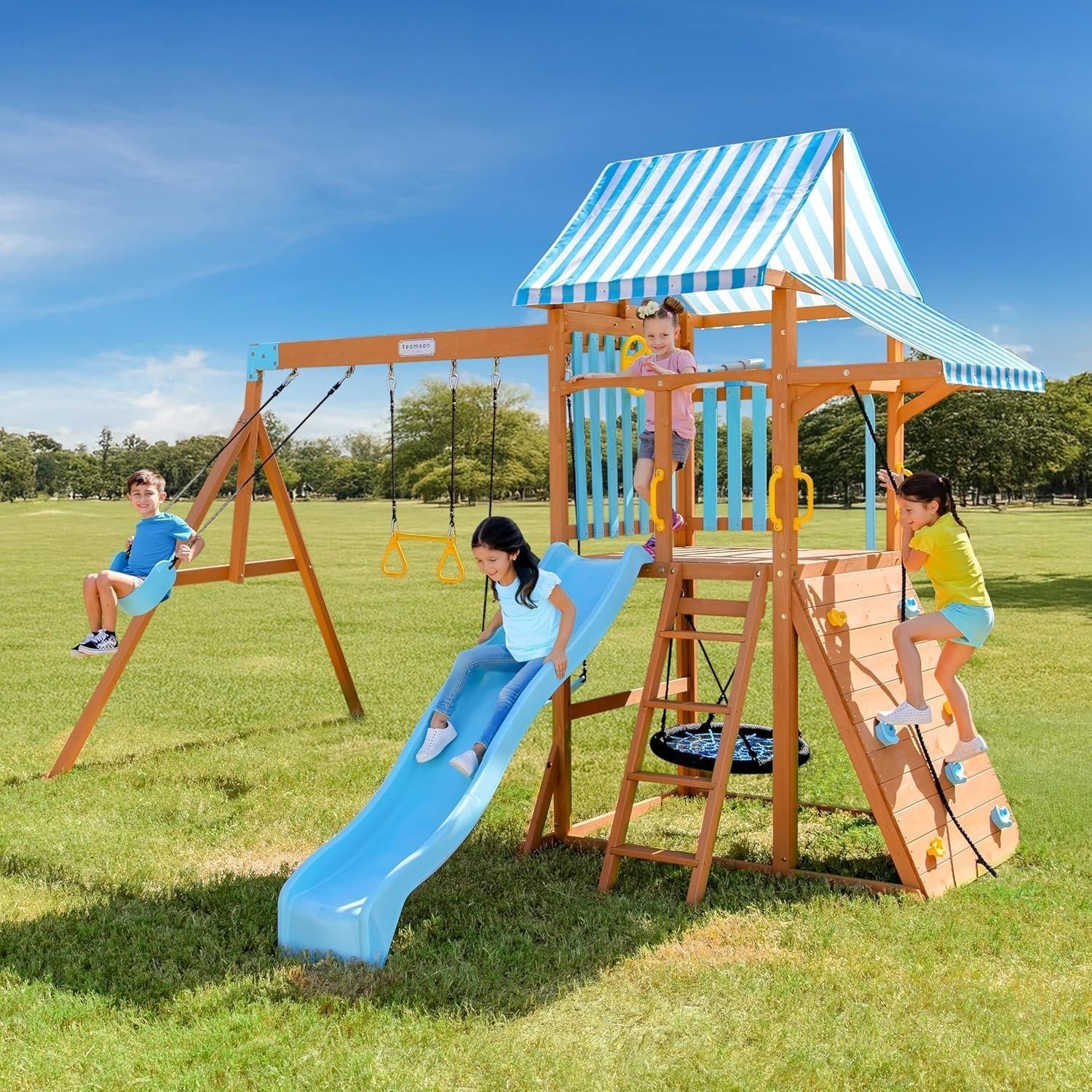 Teamson Kids Laguna Swing Set Playset - Image 4