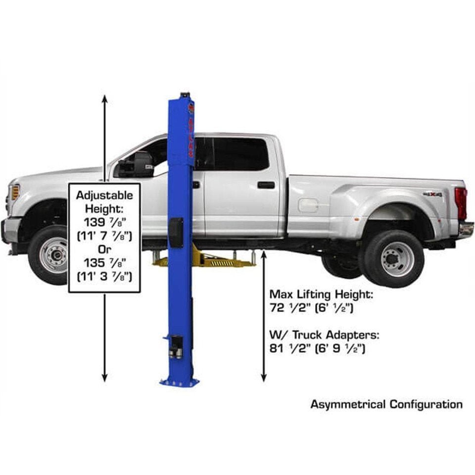 Atlas Equipment Platinum PVL10 ALI Certified Commercial Overhead 10,000 lb. Capacity 2-Post Lift - Image 4