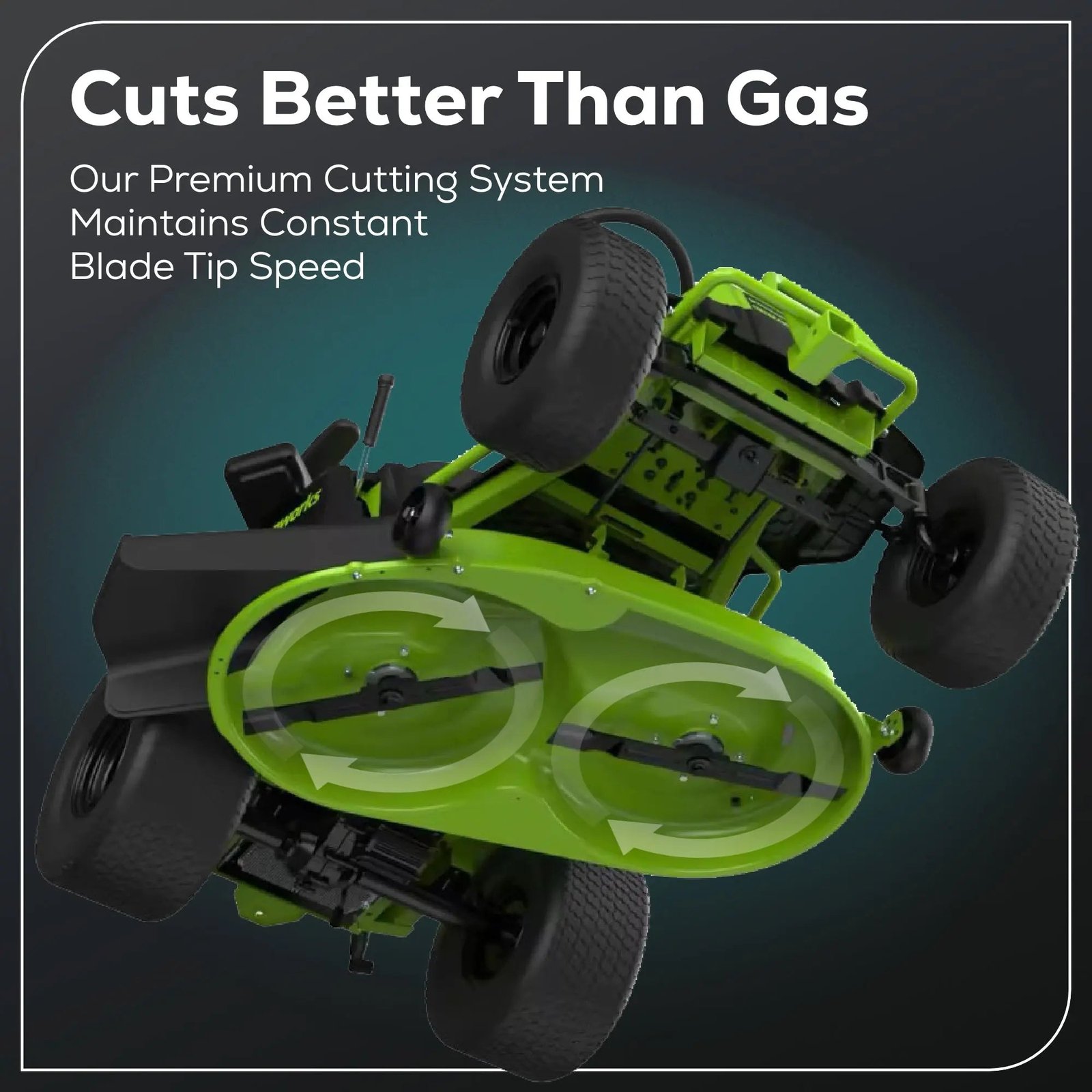 Greenworks 60V 42″ Cordless Battery CrossoverT Riding Lawn Mower - Image 5