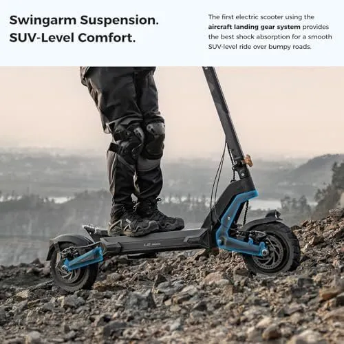 Ausom L2 Max 2000W Dual Motor Electric Scooter for Adults, 56 Miles Max Range Folding Off Road E Scooter, 31 Mph Top Speed,48V 20.8Ah Battery, E-ABS and Dual Disc Brakes, All-Round Lighting System - Image 6