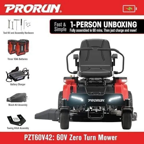 60V Zero Turn Riding Lawn Mower - Image 3
