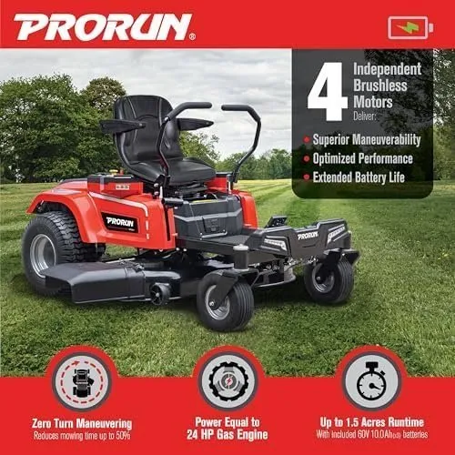 60V Zero Turn Riding Lawn Mower - Image 7