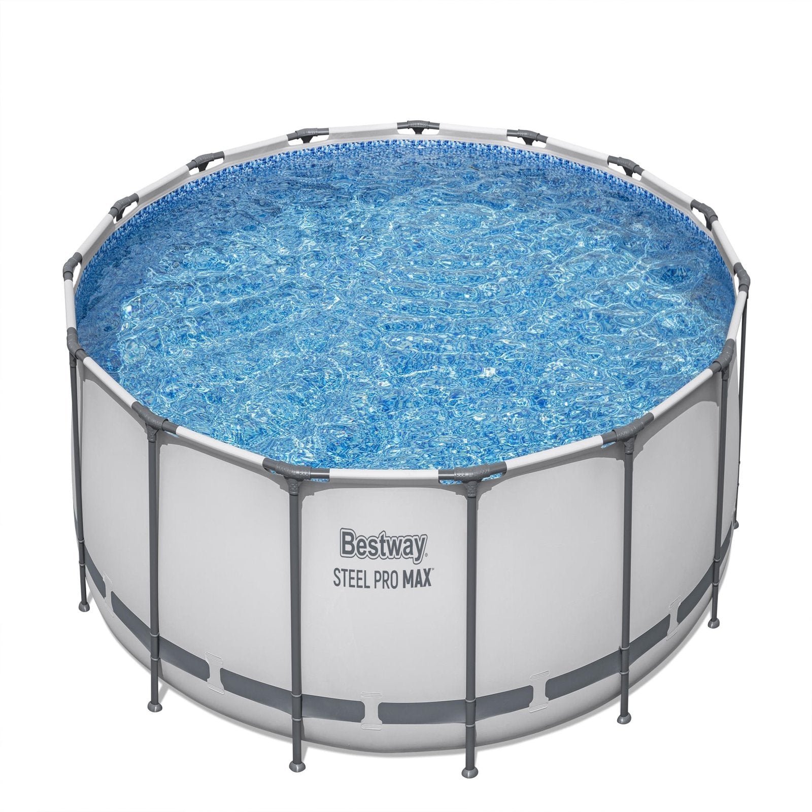 Bestway Steel Pro MAX 10 Foot x 30 Inch Round Metal Frame Above Ground Outdoor Backyard Swimming Pool Set with 330 GPH Filter Pump - Image 3