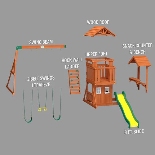 Backyard Discovery Tanglewood Cedar Wood Swing Set - Image 4