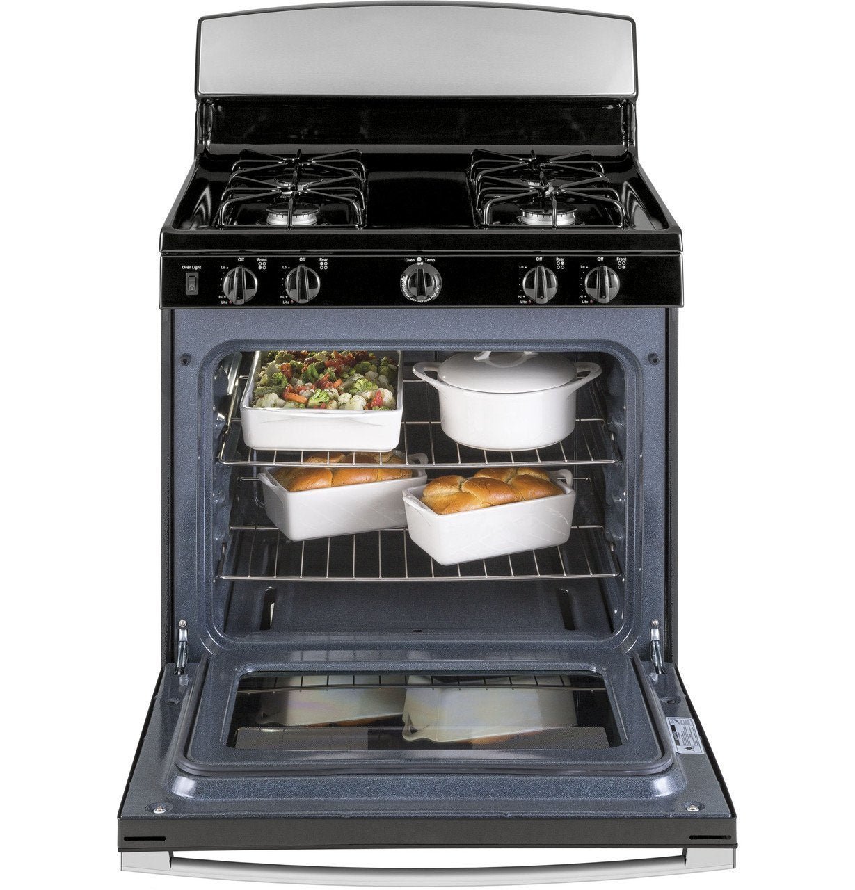GE 30″ Free-Standing Gas Range JGBS30RETSS - Image 2