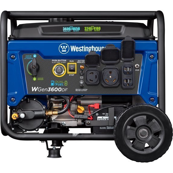 Westinghouse 4650 Peak Watt Dual Fuel Portable Generator, Remote Electric Start, RV Ready Outlet - Image 7