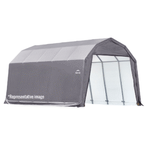 Shelter Coat Custom Round Wind and Snow Rated Shelter, 12 ft. x 20 ft. x 8 ft. Standard PE 9 oz. Gray