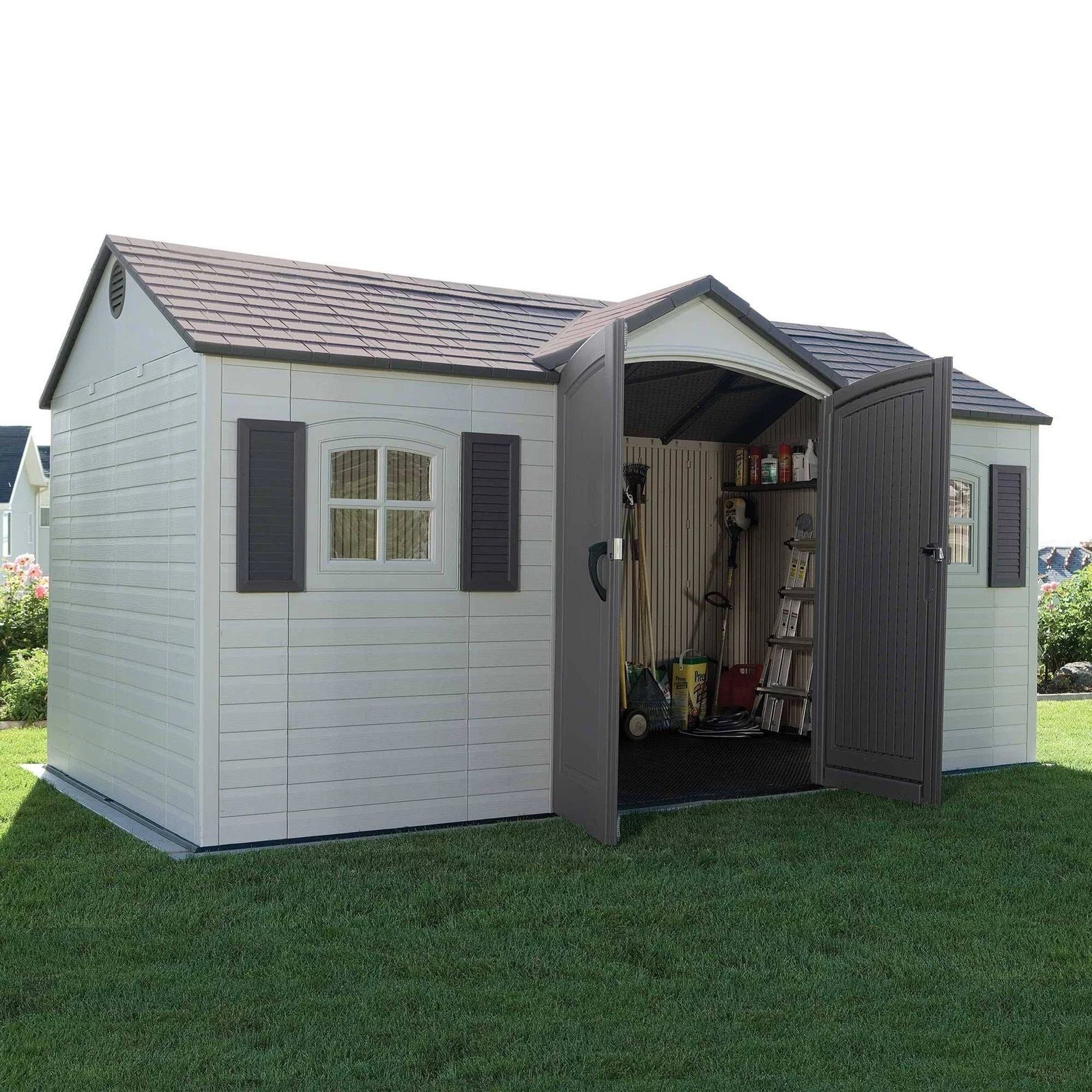 Heartland Coronado 12-ft x 8-ft Gable Engineered Wood Storage Shed with Floor Included - Image 8