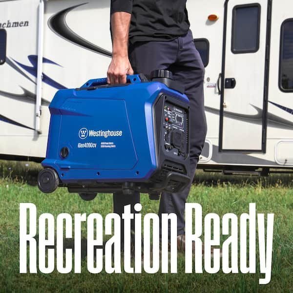 4,000-Watt Gas Powered Portable Inverter Generator with Recoil Start, LED Data Center - Image 3