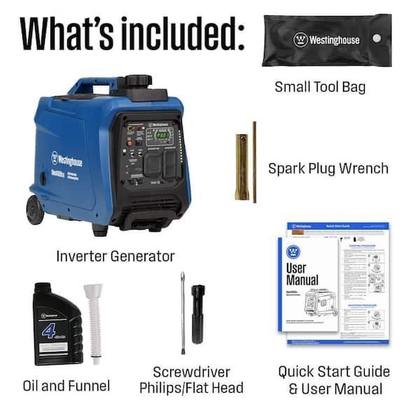 4,000-Watt Gas Powered Portable Inverter Generator with Recoil Start, LED Data Center - Image 2
